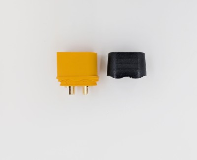 Разъем Amass XT60UH-M (вилка, 60А, желтый)