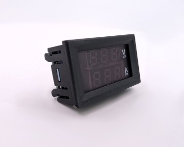 Цифровой вольтметр-амперметр DC 4.5V-30V (встроенный шунт 30А, красный-красный)