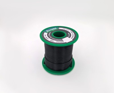 22AWG 50м ПВХ медный провод 0.33 мм² на катушке (черный, UL-1007) LFW-P22B