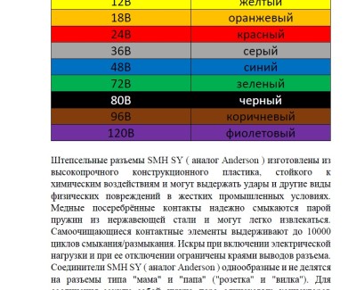 Разъем питания SMH\Goepp SY 50A с силиконовым проводом 8AWG -> клемма 60А, 300мм (Серый)
