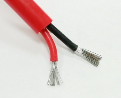 2*1,0 мм² Двойной медный провод в силиконовой изоляции (красный, UL3135)