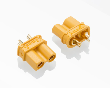 Разъем Amass XT30U-F (розетка, 30А, желтый)