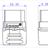 Разъем Amass XT60I-F (2+1) (розетка, 60А, оранжевый) фото 0