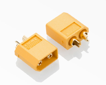 Разъем Amass XT60-M (вилка, 60А, желтый)