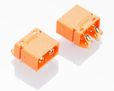 Разъем Amass XT60IPW-M (2+1) (вилка, 60А, оранжевый)