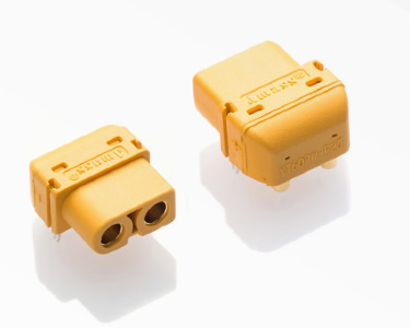 Разъем Amass XT60PW-F (розетка, 60А, желтый)