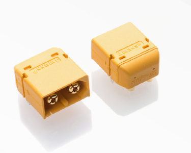 Разъем Amass XT60PW-M (вилка, 60А, желтый)