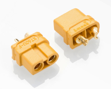 Разъем Amass XT60U-F (розетка, 60А, желтый)