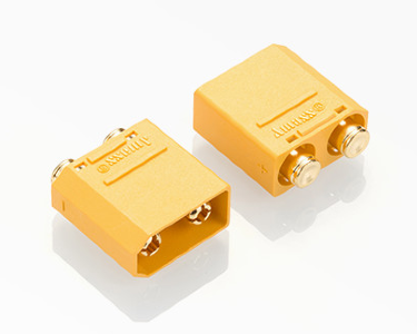 Разъем Amass XT90PB-M (вилка, 90А, желтый)