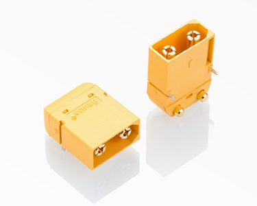 Разъем Amass XT90PW-M (вилка, 90А, желтый)